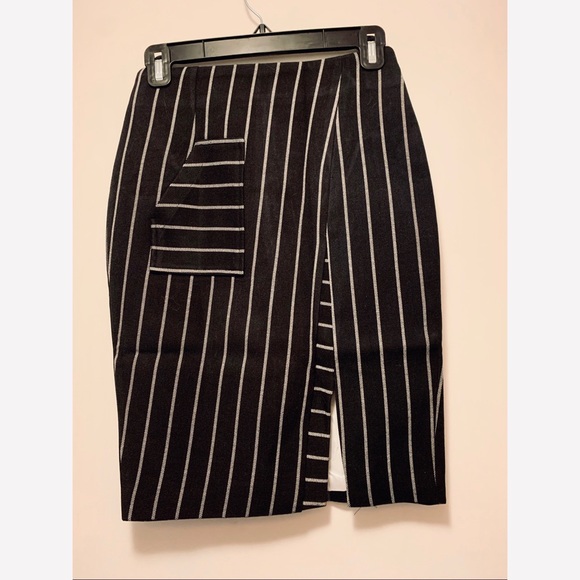 Hello Parry - B&W Pinstripe Skirt - Picture 2 of 3